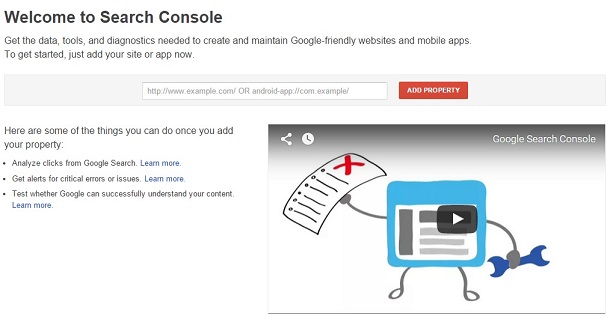 افزودن سایت به گوگل وبمستر تولز