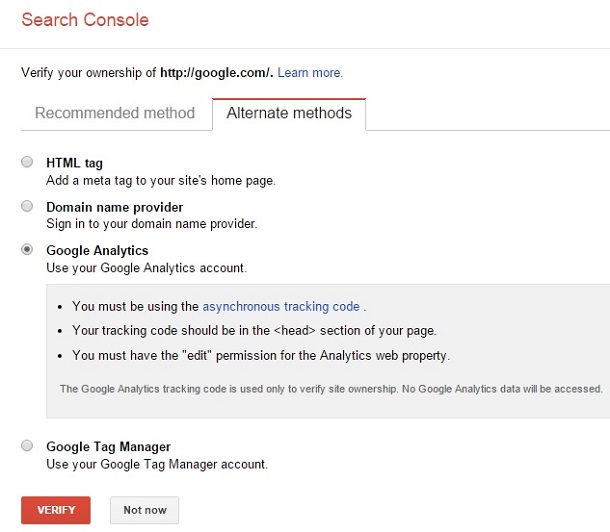 افزودن سایت به گوگل وبمستر تولز