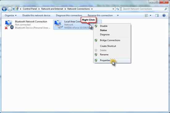 تغییر DNS در ویندوز